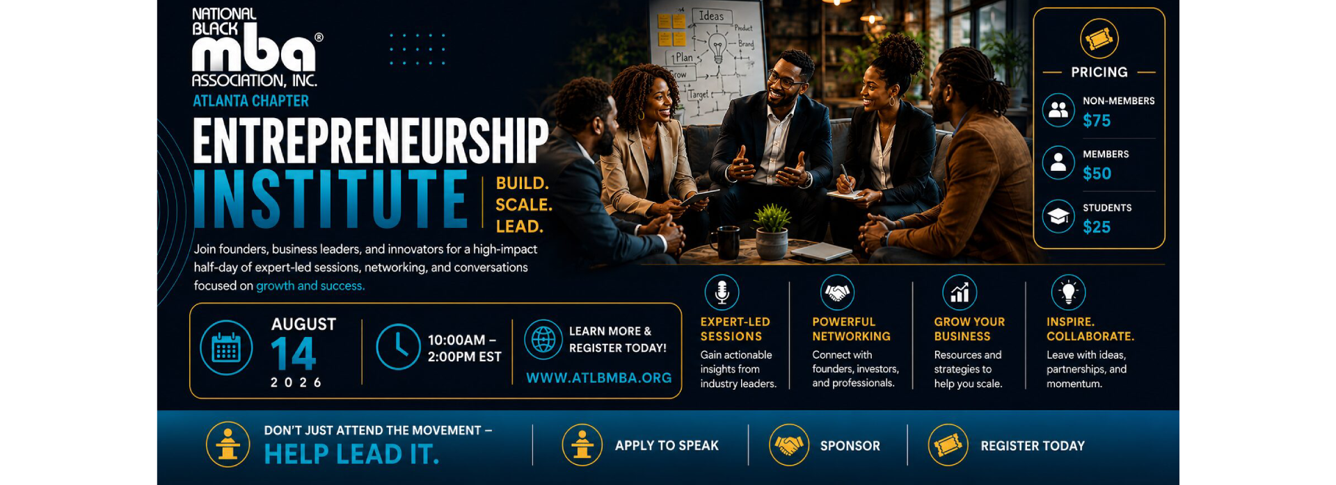 Professionals networking at entrepreneurship institute event